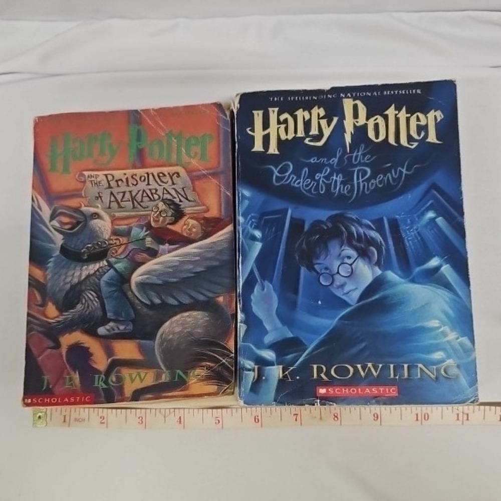 Harry Potter Books 3 & 5 Prisoner of Azkaban Order of the Phoenix Scholastic Lot